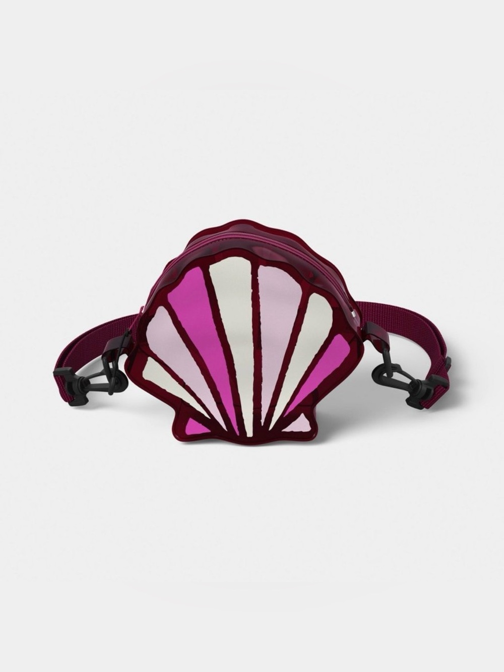 NWT Shell-Shaped Crossbody Bag in Fuchsia and White